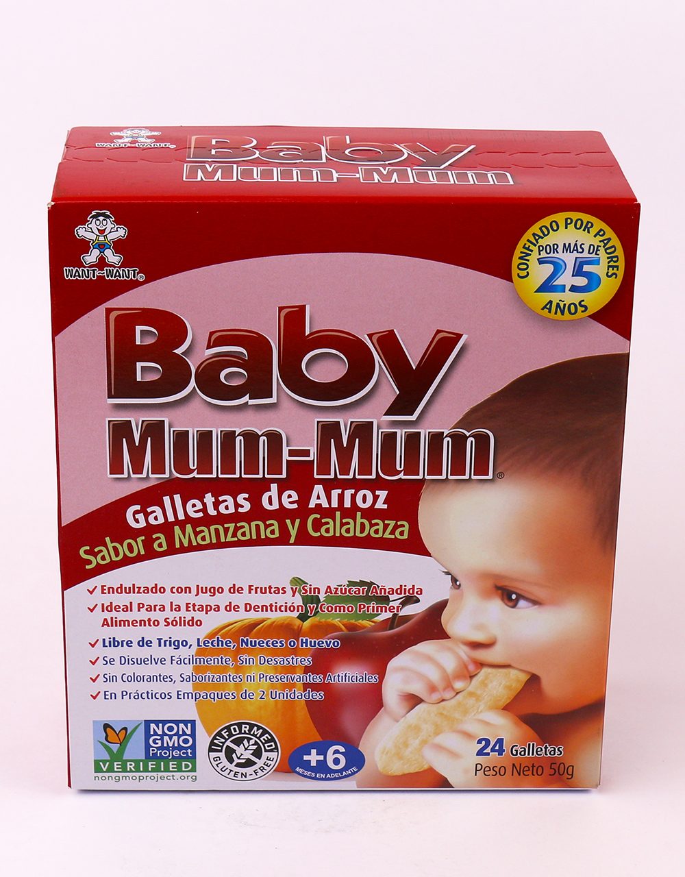 Baby Mum-Mum Galletas De Arroz Manzana Calabaza 50grs.-1