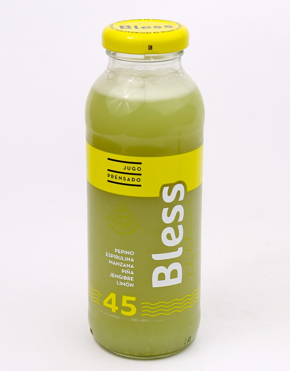 Bless Jugo Prensado Pepino Espirulina Manzana PinÌƒa Jengibre 300 Ml-1