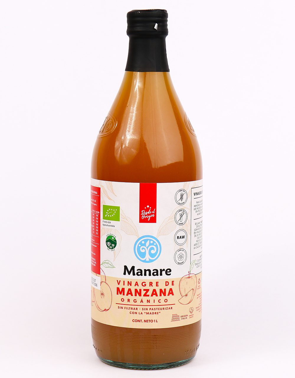 Vinagre De Manzana Organico 1 Lt Manare-1